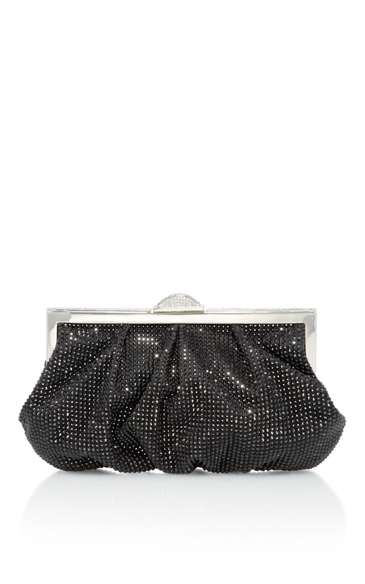 Judith Leiber Couture Natalie Crystal-embellished Satin Clutch