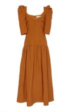 Mara Hoffman Phaedra Dropped-waist Linen-blend Maxi Dress