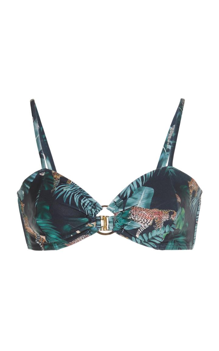Suboo Xenia Printed Ring-front Bikini Top