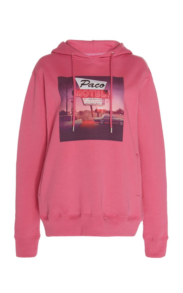 Paco Rabanne Printed Cotton-jersey Hooded Sweatshirt