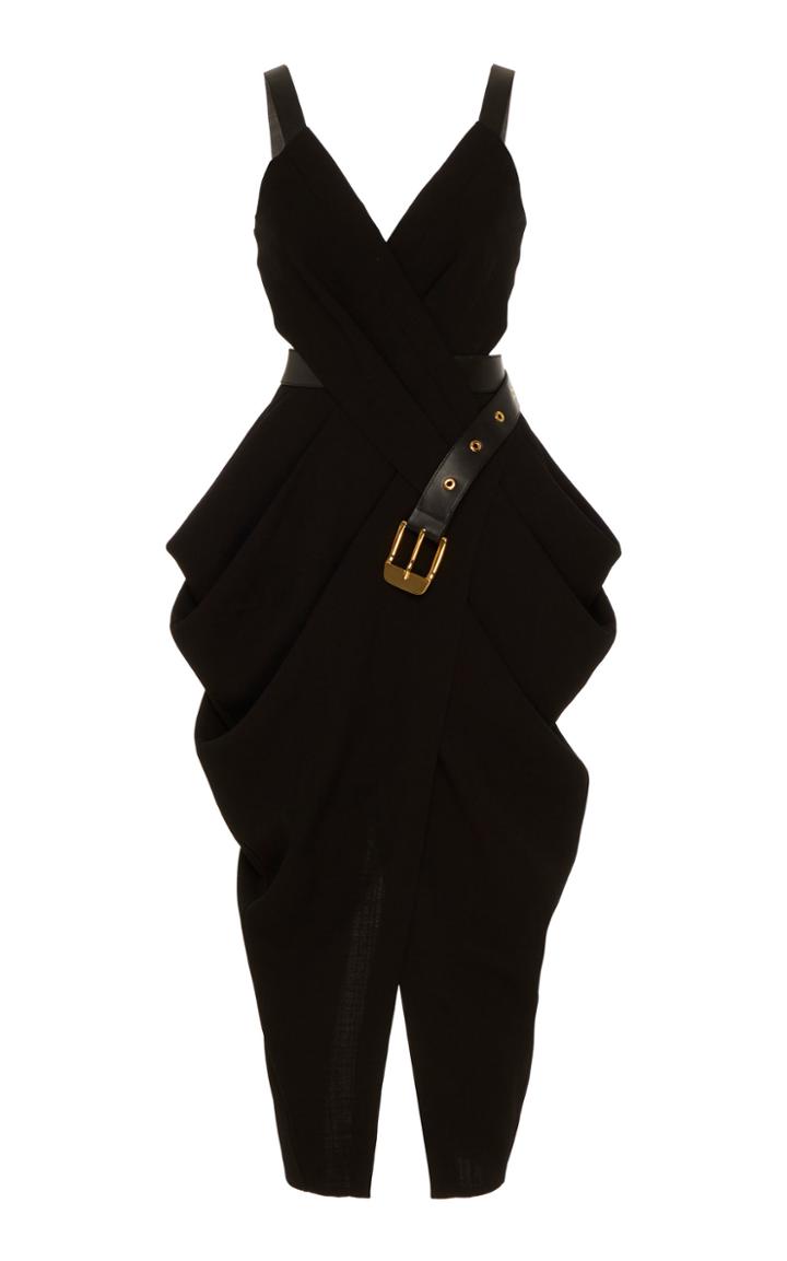 Moda Operandi Proenza Schouler Leather-belted Drapd Midi Dress Size: 0