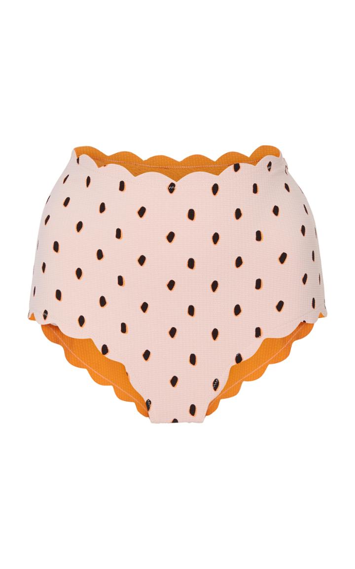 Marysia Swim Santa Monica Scalloped High-rise Bikini Bottoms