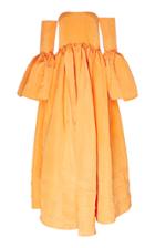 Rosie Assoulin Ruffled Off-the-shoulder Silk-blend Gown