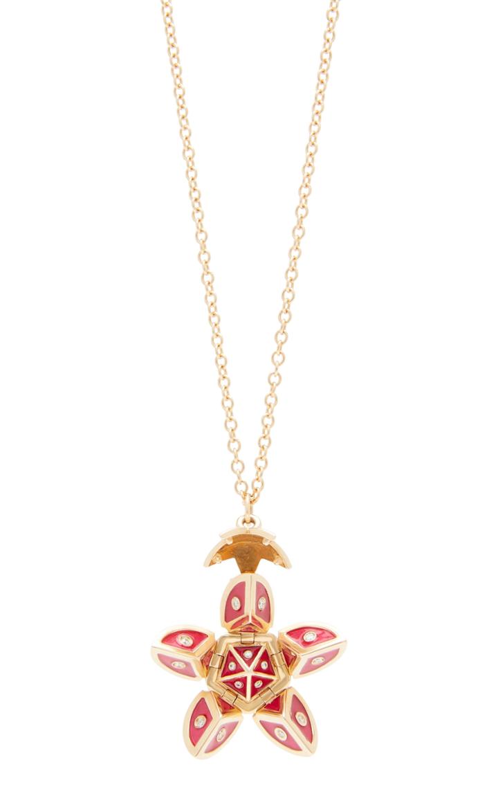 Santo By Zani 14k Gold, Enamel And Diamond Necklace