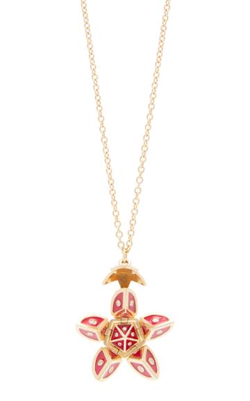 Santo By Zani 14k Gold, Enamel And Diamond Necklace