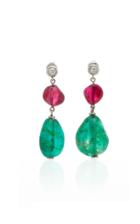 Eleuteri 19th Century Colombian Emerald Earrings
