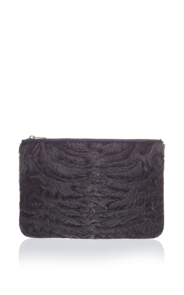 Valextra Fur Busta Passepartout Pouch