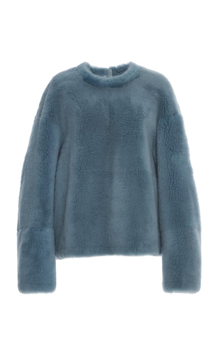 Jil Sander Liam Long Sleeve Shearling Top