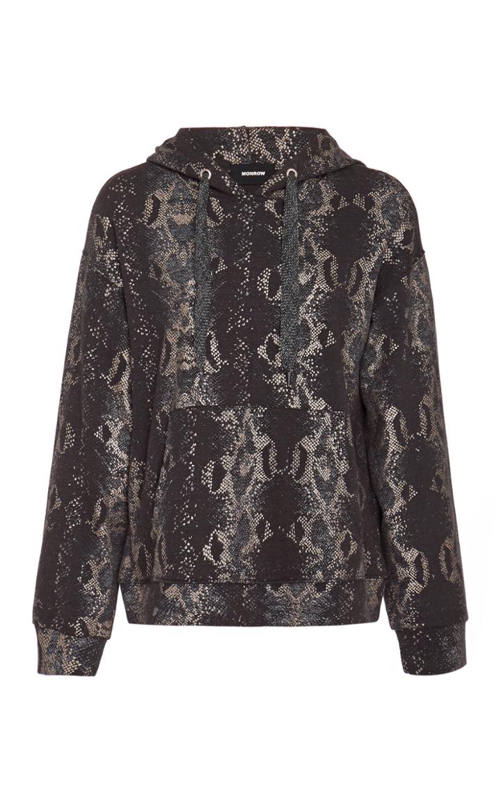 Monrow Foil Snake Oversized Hoody