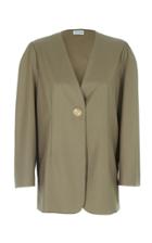 Anatomi Brown Blazer Jacket With Golden Button