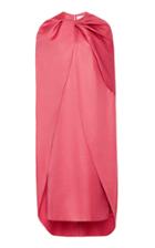 Marina Moscone Twisted Wool Blend Cape Dress