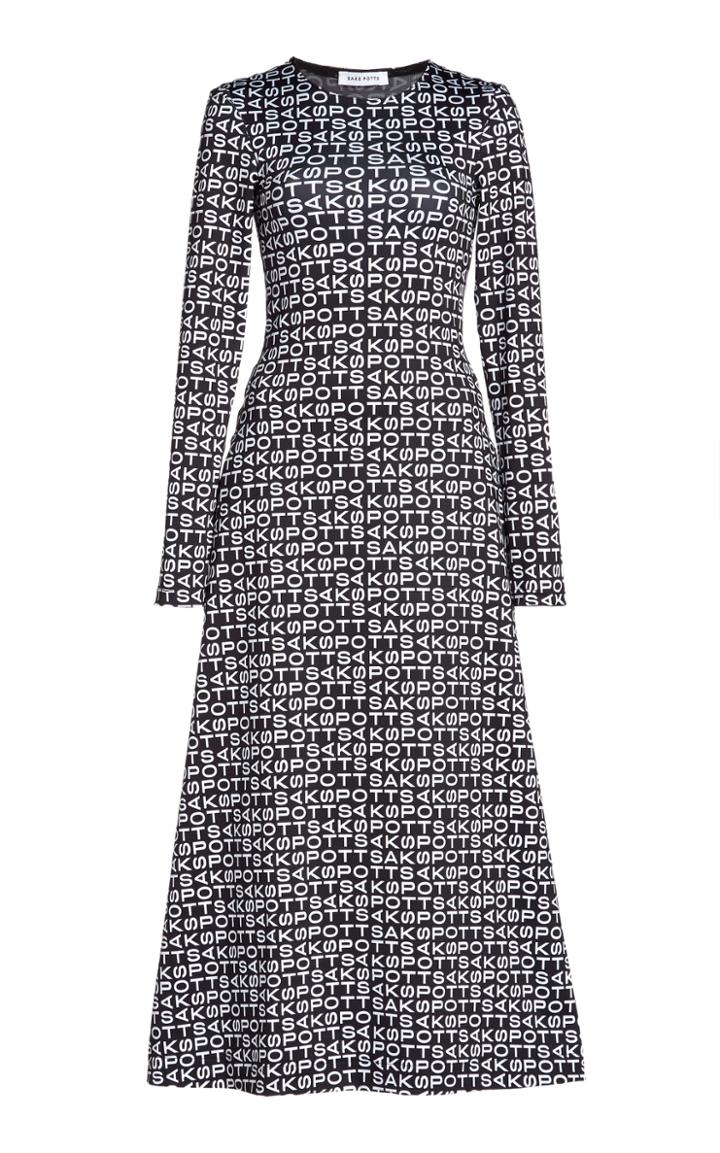 Moda Operandi Saks Potts Simple Logo-print Jersey Midi Dress