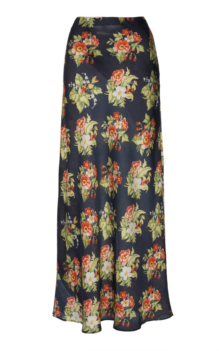 Paco Rabanne High-rise Printed Satin Skirt