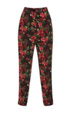 Dolce & Gabbana High Waisted Floral Trousers