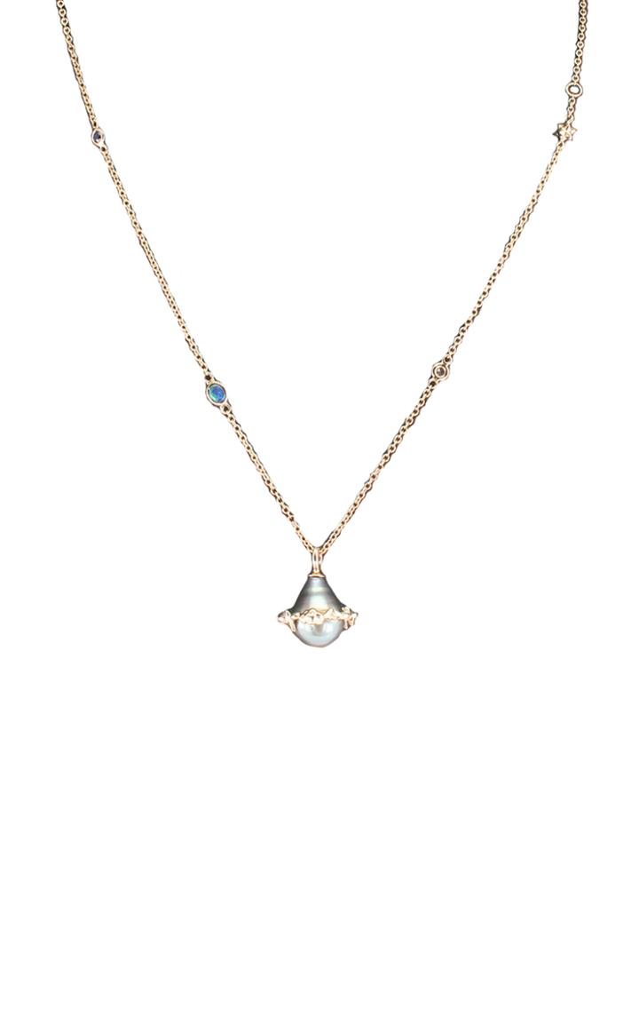 Bibi Van Der Velden Orb 18k Rose Gold And Multi-stone Necklace