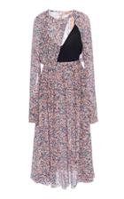 Moda Operandi N21 Floral-print Pleated Silk Dress Size: 38