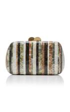 Beatriz Mylene Striped Shell Clutch