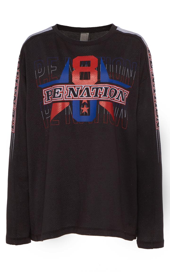 P.e Nation Motor Squad Cotton Long Sleeve Top