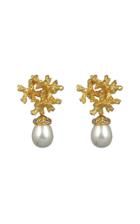 Valre Gold-plated Pearl Coral Earrings