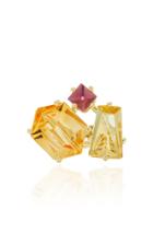 Misui One-of-a-kind 18k Gold, Citrine And Beryl Ring