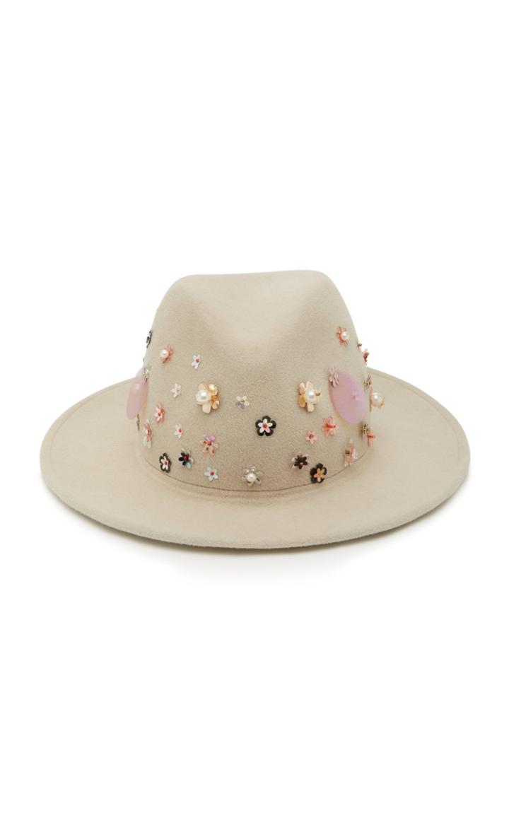 Yestadt Millinery Lucent Floral Embellished Fedora