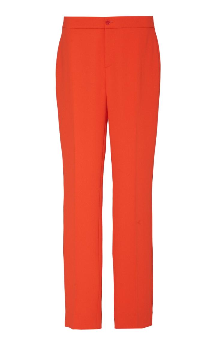 Ralph Lauren Carlina Crepe Cady Mid-rise Straight-leg Pants