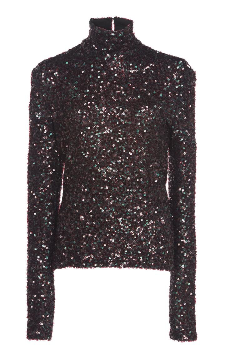 Martin Grant Sequined Tulle Turtleneck