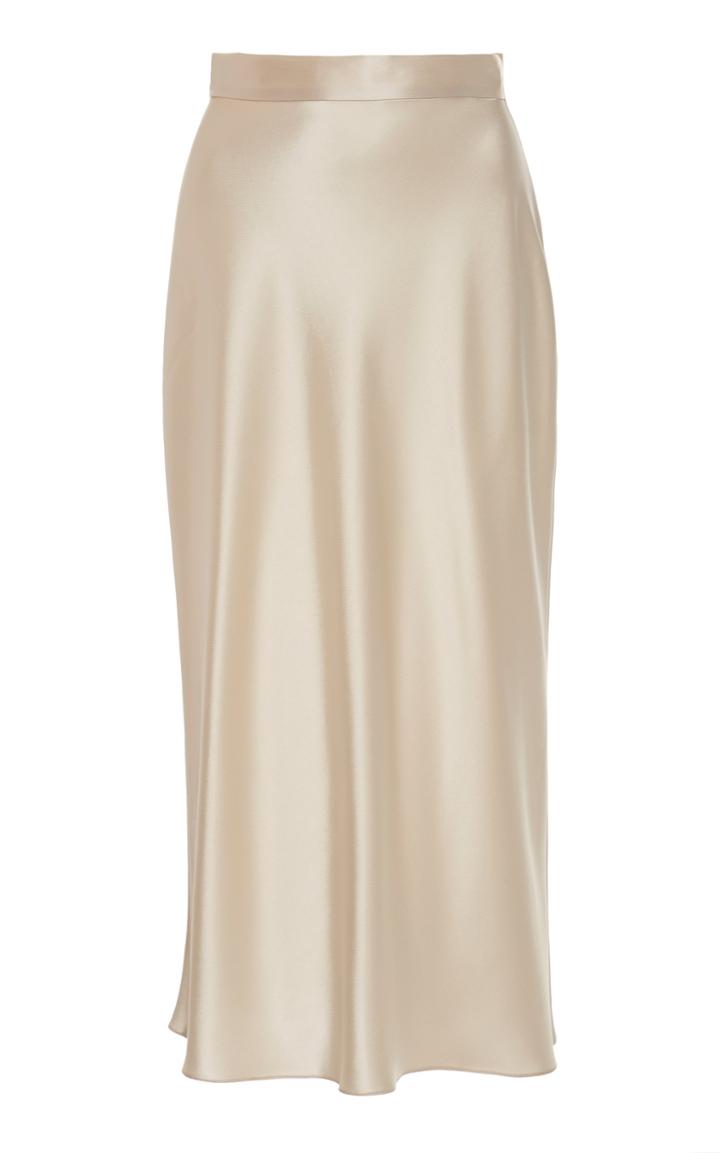 Deveaux Satin Midi Skirt