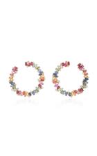 Suzanne Kalan Spiral Multi-color 18k Yellow-gold Hoops
