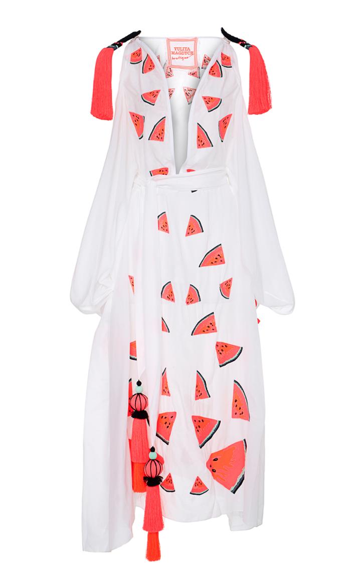 Yuliya Magdych Batiste Midi Watermelon Dress