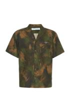 Off-white C/o Virgil Abloh Camp-collar Printed Cotton-voile Shirt Size