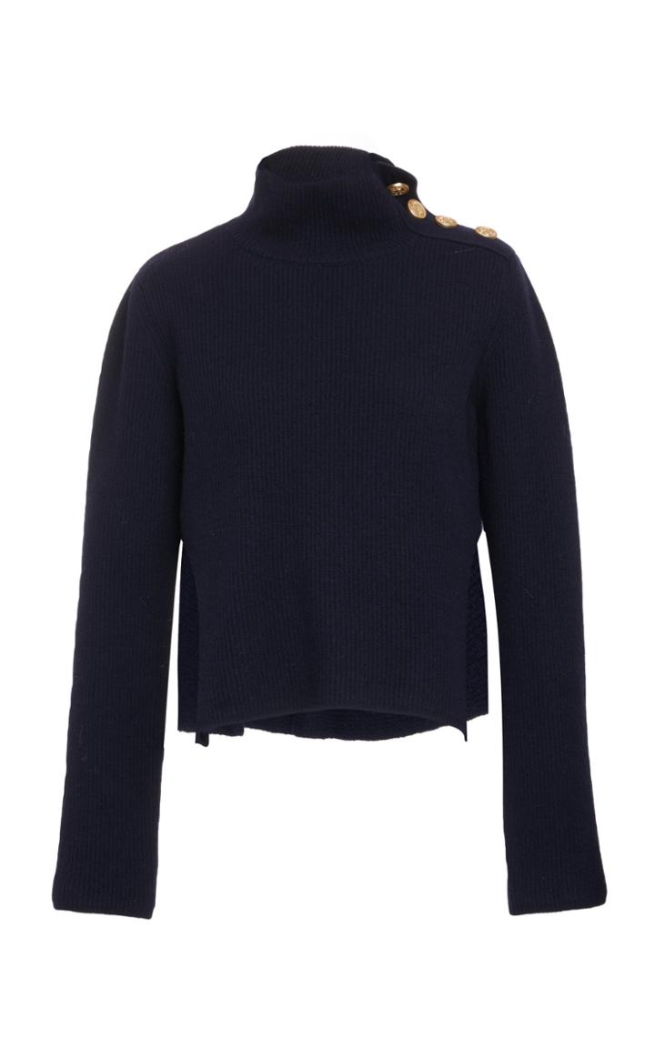 Red Valentino Button Turtleneck