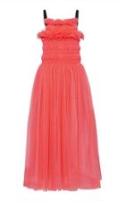 Moda Operandi Molly Goddard Shelly Tie-back Smocked Tulle Midi Dress Size: S