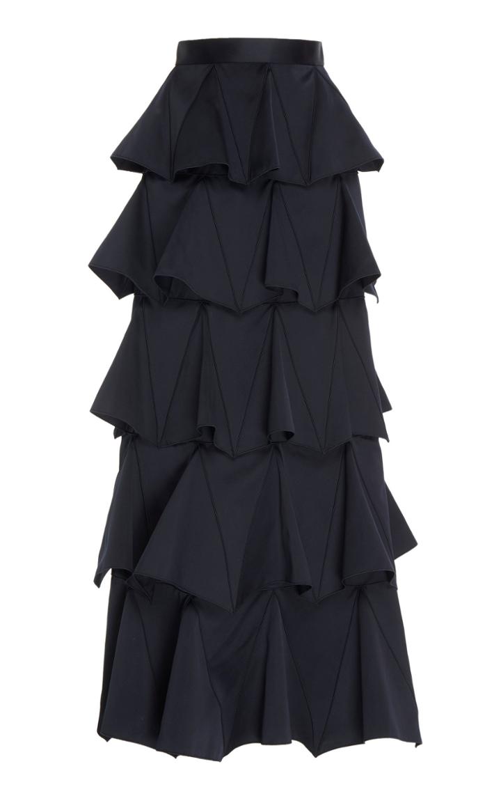 Maison Rabih Kayrouz Tiered Ruffle Maxi Skirt