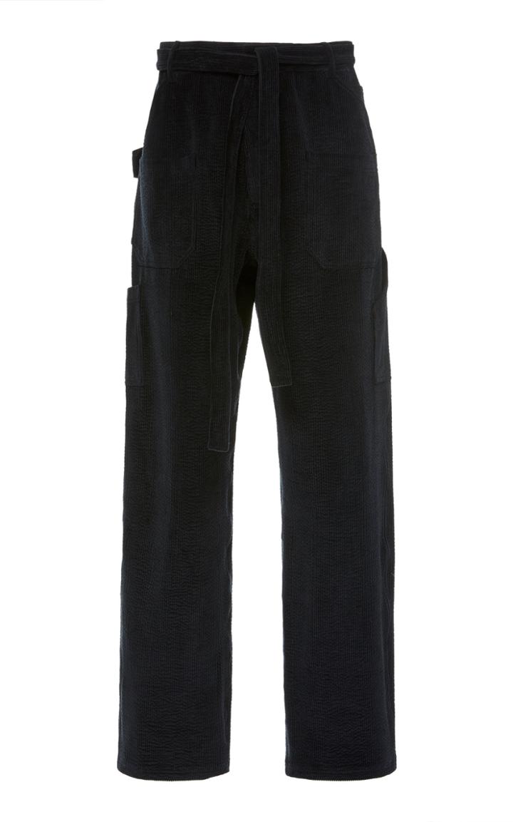 Deveaux Cotton-blend Straight-leg Pants