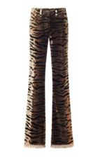 Giambattista Valli Animal-print Flared Velvet Pants