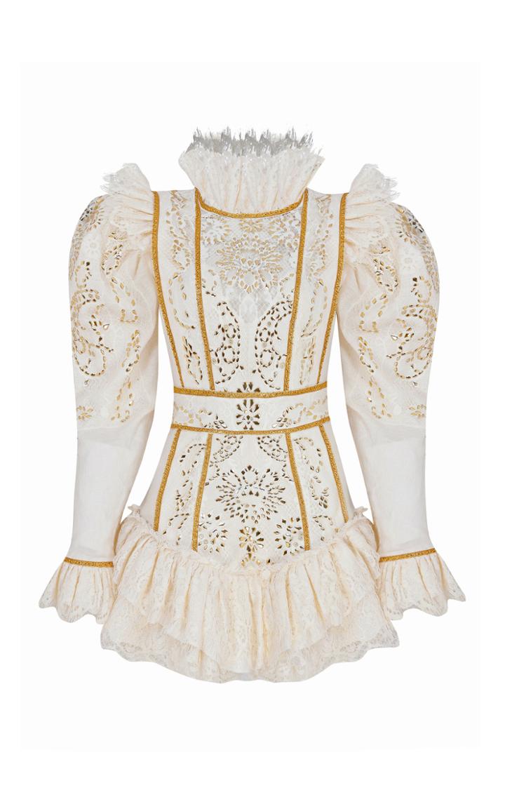 Moda Operandi Raisa Vanessa Strass-embellished Lace Mini Dress