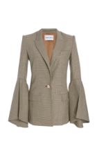 Prabal Gurung Houndstooth Crepe Blazer