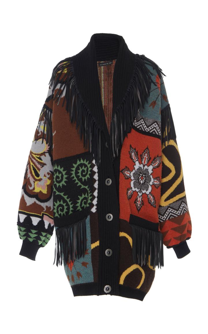 Etro Patterned Fringe Coat