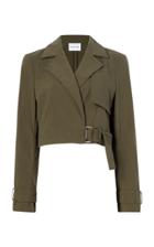 Michelle Waugh Cindy Cropped Military Coat