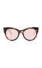 Super By Retrosuperfuture Noa Peach Havana Cat-eye Acetate Sunglasses