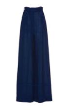 Martin Grant Wide Leg Linen Jean Pants