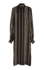Co Striped Belted Shirtdress