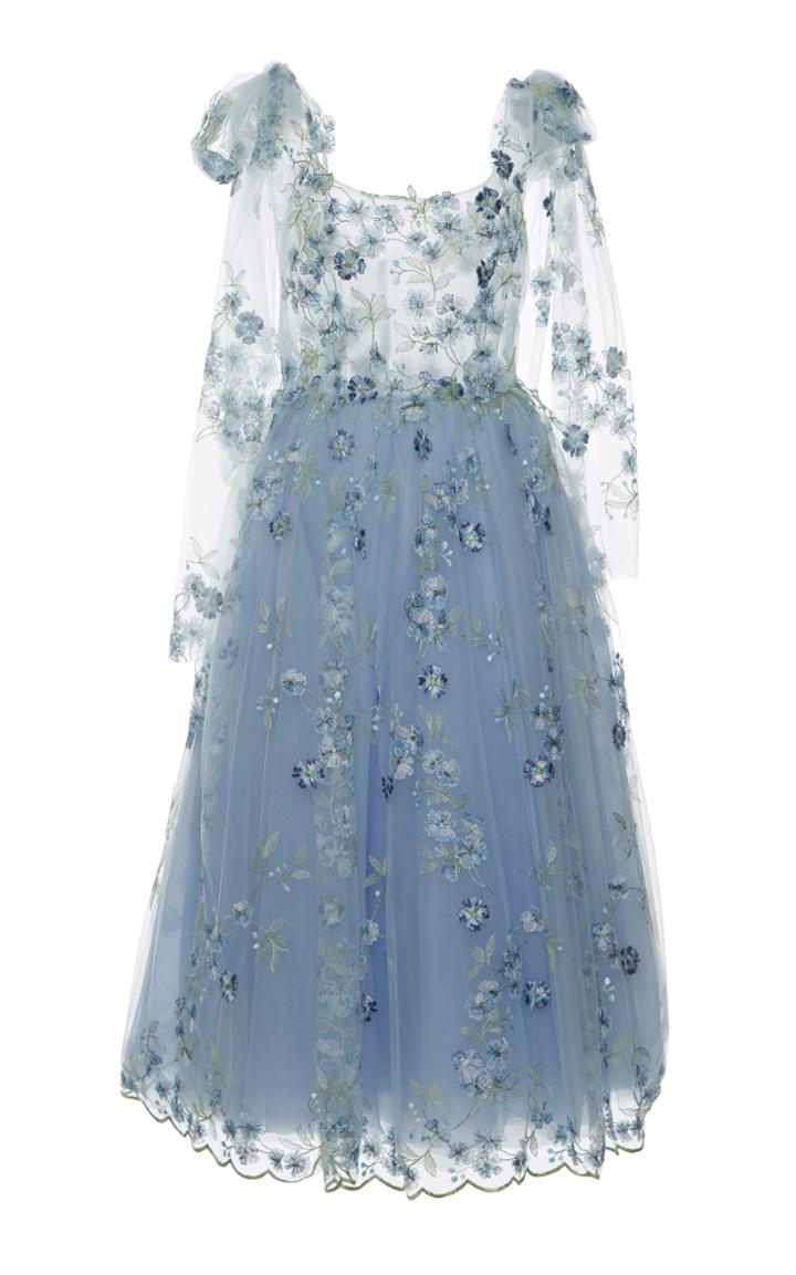 Luisa Beccaria Tulle Embroidered Ballerina Dress