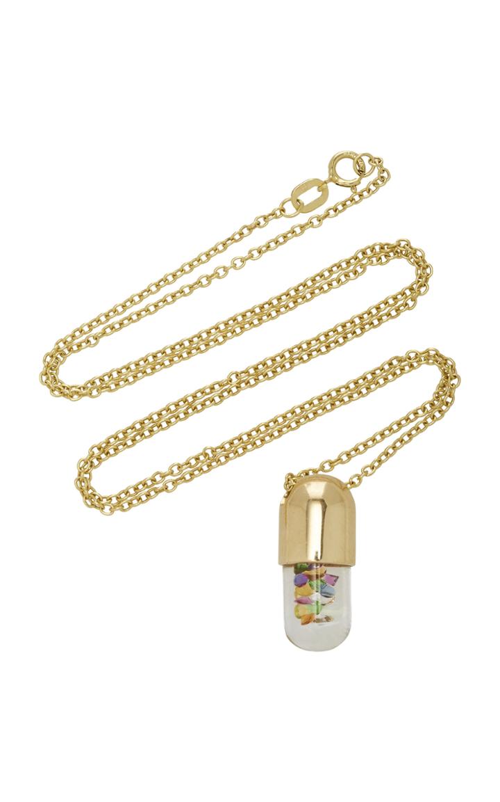Robinson Pelham 9k Mini Mixed 'elixir Of Joy' Pendant And Chain