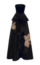 Sachin & Babi Embroidered Correra Gown