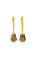 Fvermuelen 18k Gold-plated And Porcelain Earrings