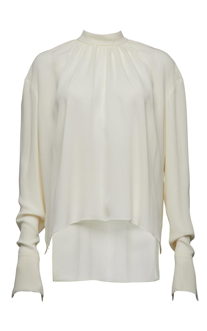 Magda Butrym Long Sleeve Mock Neck Blouse