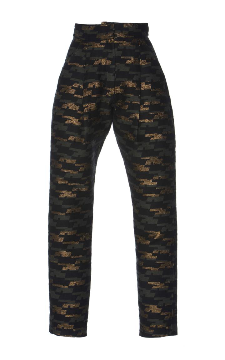 Hussein Bazaza Geometric Slim Trousers