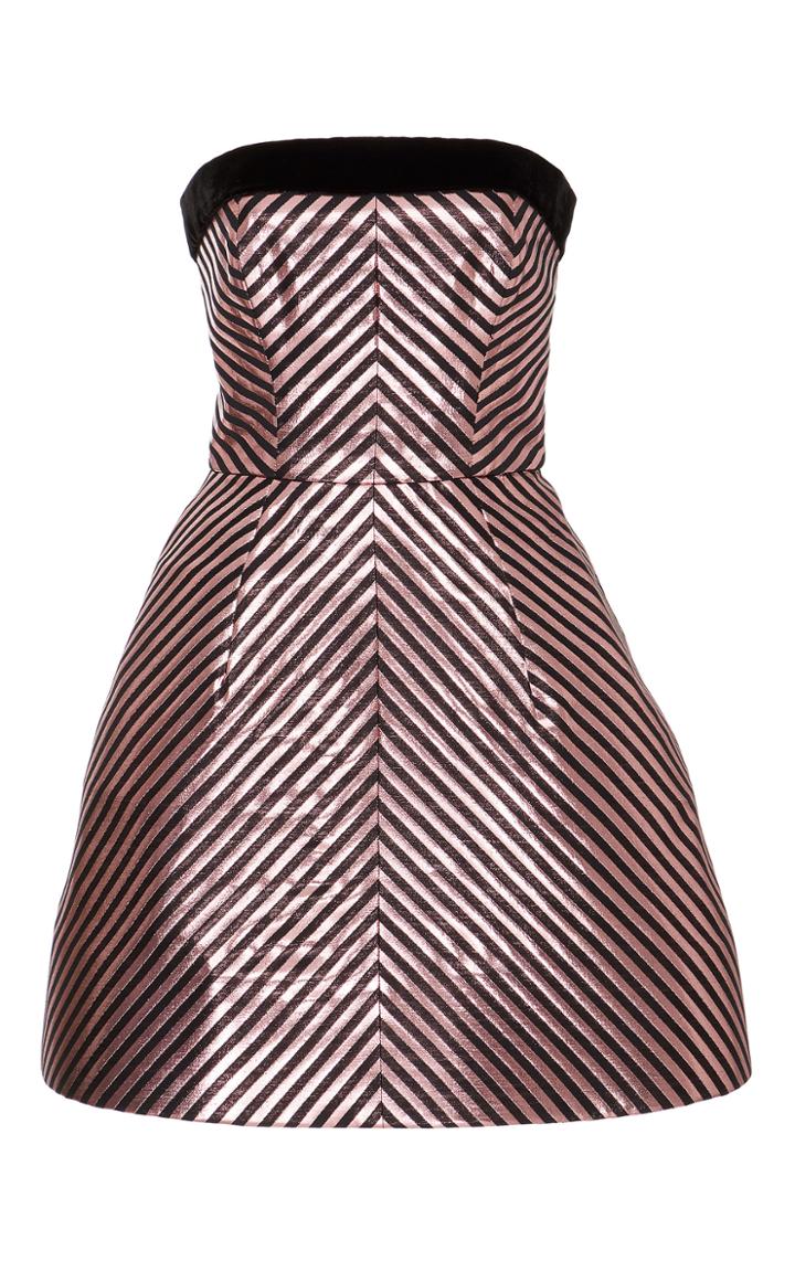 Monique Lhuillier Strapless Structured Mini Dress